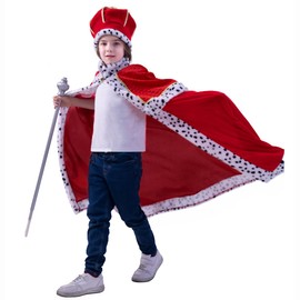 PGOND Boy King Costume Royal Prince CLown and Robe (S/4-6Y)