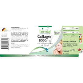 Collagen Tablets with Vitamin C and Ornithin 8000mg Day Seeds, Varied Collagen and No Magnesium Stearate – 180 Tablets – For Firm Skin Strong Connective Tissue And Strong Nails