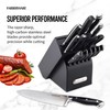 Farberware 15-Piece Forged Triple Riveted Knife Block Set, High Carbon-Stainless