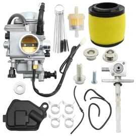 SYOWADA Carburetor Fit for Honda Rancher 350 TRX350FM TRX350TM Rancher ES TRX350FE TRX350TE with Air Filter Fuel Filter Fuel Valve Petcock Switch Replaces 16100-HN5-305 16100-HN5-M41