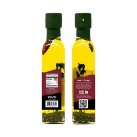 Siciliano Herb Infused Oil, All Natural Gourmet Cooking Oil with Fragrant Mediterranean Herbs, Ideal for Dipping, Roasting, Sautéing, and Drizzling, 8.1 fl oz