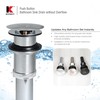 Keeney K820-76BN Universal Push Button Bathroom Sink Drain Without Overflow