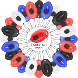 CMHX Mini Box Cutter Small Safety Retractable Utility Knife Blade Right Or Left Handed Finger Friendly Package Box Opener with Keychain Hole (32 BOXCUTTER-S10)