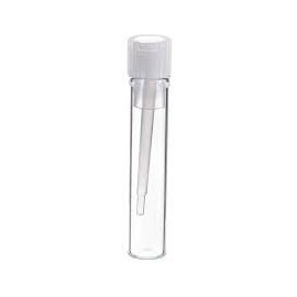 Glass Perfume Sample Vials. Empty Vial with Plastic Applicator Wands (1 ml. Lot of 25)