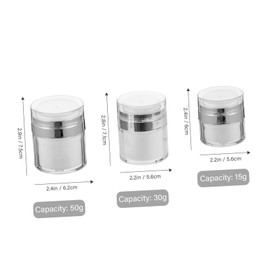 TOVINANNA 3pcs Sunscreen Cream Bottle Travel Cosmetic Jar Skin Care Pump Dispenser Airless Lotion Bottle