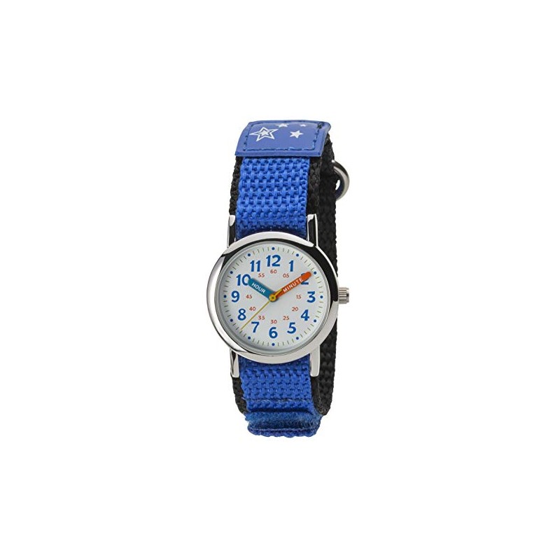 Kleffer NB-AK216-A Analog Wristwatch, Children's Educational Watch, Waterproof, Nylon Strap,