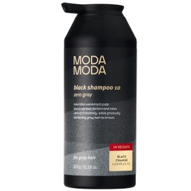 MODA MODA- Champú para cabello negro Zero Gray (10,58 oz) | Colorante oscurecedor natural para cabello y cuero cabelludo | Antienvejecimiento, Vo