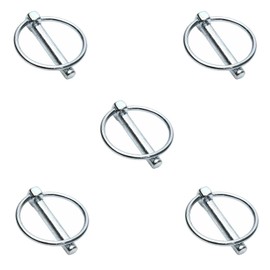 Leliafleury 5Pcs Lynch Pin 8mm x 45mm Yoke-End Locking Pins Metal Trailer Lock Pin Safety Retaining Pins for Boat Trailer Tractor Trolley, Silver