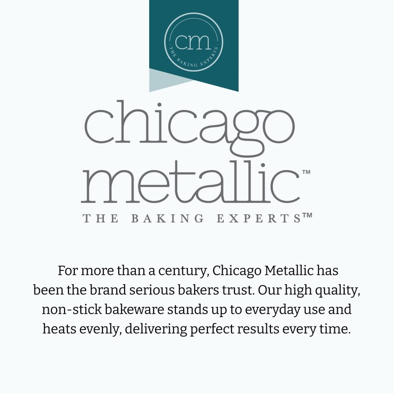 Chicago Metallic 5233128 Professional Non-Stick 3-Piece Round Cake Pan Bakeware