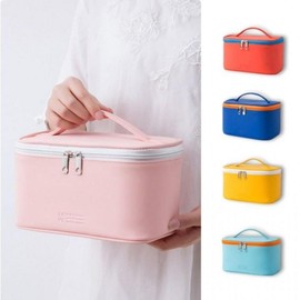 Women's Multi-purpose Macaron Travel Cosmetic Storage Pouch Large Capacity Pink