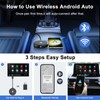 Wireless Android Auto Adapter,2024 Upgraded Wireless Android Auto Convert Wired