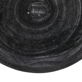 Creative Co-Op Decorative Paulownia Wood Container with Lid, Black