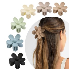 6PCS Flower Hair Clips Women, Large Claw Clips for Women Thick Hair, Non Slip Strong Hold for Women Thin Hair Girls Gifts (Mixed-B)