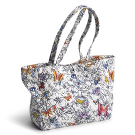 Vera Bradley Premium Cotton Small Hathaway Tote, Wing + Bloom