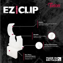 Talon - 15mm EZ Joist Clip - Polypropylene Connector Bracket Clamp Holder - Pack of 100 - for Home Improvement, Plumbing, Gas Pipes, Hot Or Cold Water Pipe - Holds a Metal, Copper, Plastic, or PVC