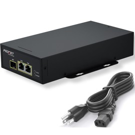 PROCET 60W Gigabit PoE Injector SFP Fiber Uplink PoE++ Power Supply, 6KV Surge Protection, -40℉ to 149℉ for eero PoE 7, UniFi U6-Enterprise, U7/ Pro Max/XG, Sisco Access Point, PTZ/ AI Camera, Kiosks