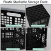 Kekow 22 L Plastic Collapsible Crate, 3 Pack Plastic Stackable