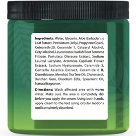 First Botanicals Athlete's Foot Cream with Tea Tree Oil Aloe & Spearmint - Softens hydration and helps soothe dry, cracked heels and calluses, irritated skin 8 oz. / 퍼스트 식물학 티트리 오일 알로에 & 스피어민트가 함유된 운동선수 풋 크림 - 수분 공급 부드럽게 해주고 건조한 갈라진 발 발뒤꿈치 및 굳은살 자극받은 피부 