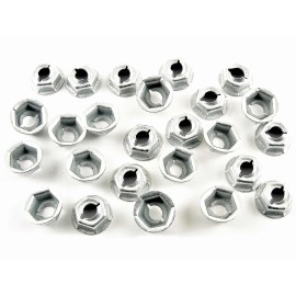 SFS Mopar PAL Nuts- Emblem Chrome Interior- Fit 3/16" Studs- 3/8" Hex- 25 nuts- #084