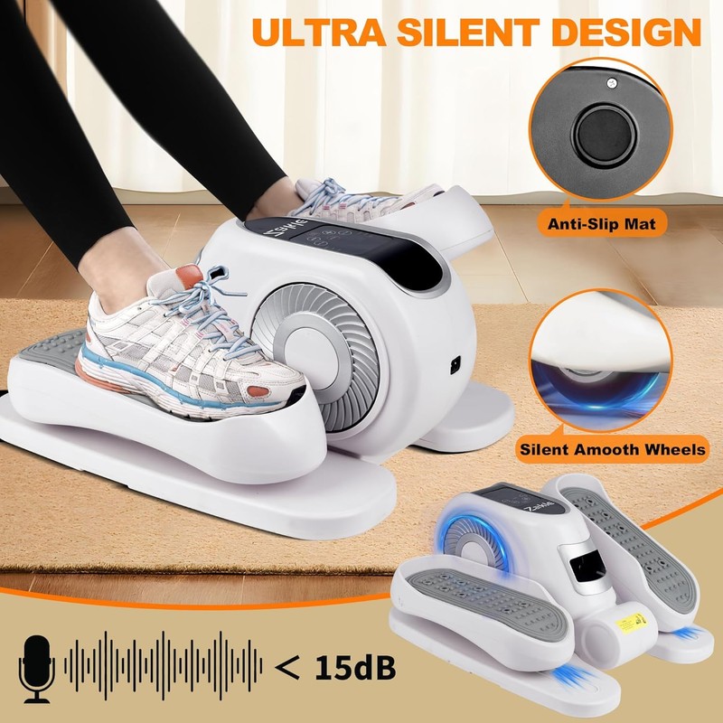 Zakle Under Desk Elliptical Machine, Electric Elliptical Training Machine for