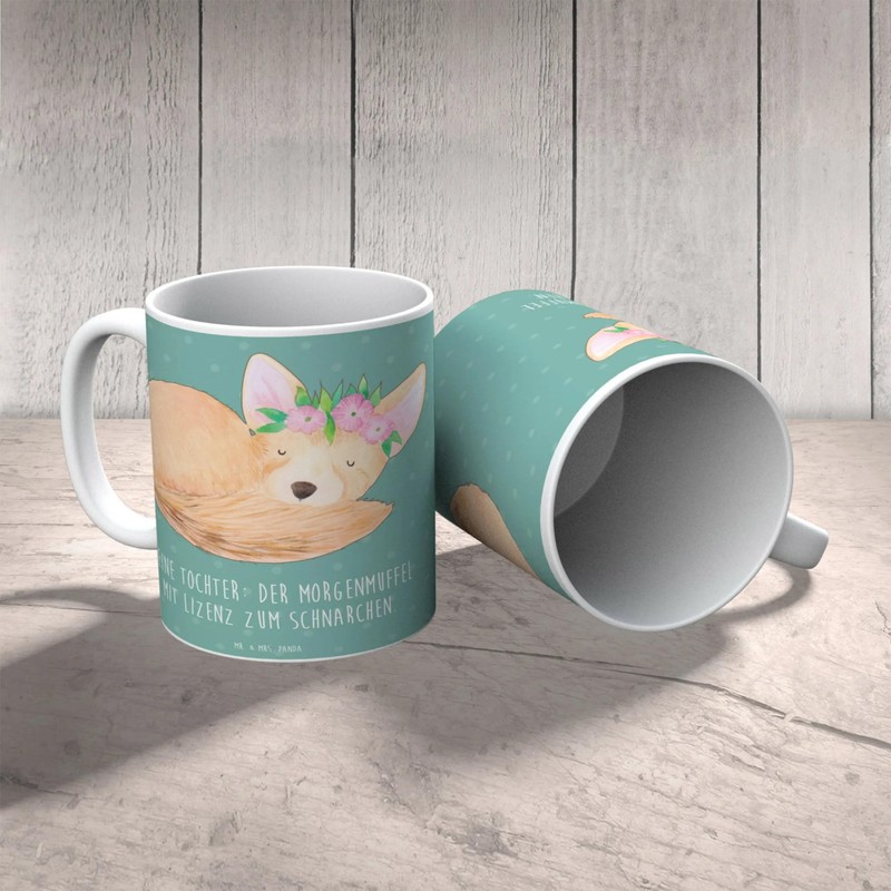 Mr. & Mrs. Panda Tasse Tochter Morgenmuffel - Geschenk, Humor,