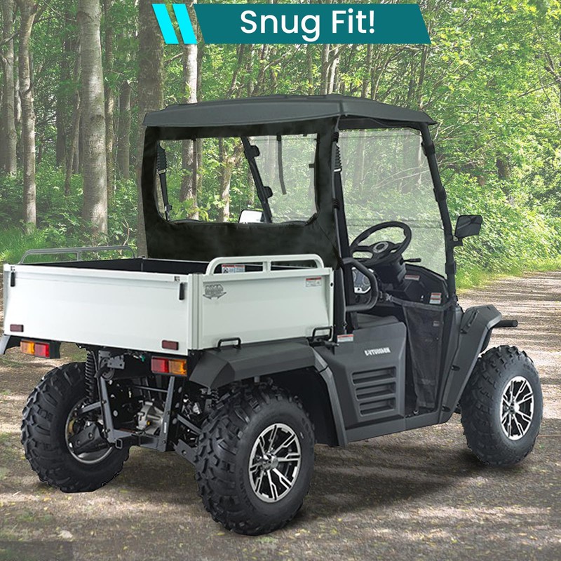 QYMOTO Hisun 400 UTV Rear Windshield,Windbreak Soft Cab Enclosure for