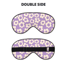 Vintage Groovy Flowers Sleeping Eye Mask Eye Mask for Sleeping Soft Comfort Eye Shade Blackout Eye Cover for Deep Rest Travel Nap Meditation