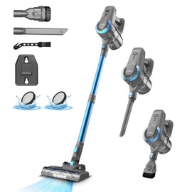 DEVOAC Cordless Vacuum Cleaner, Ultra-Lightweight Stick Vacuum, 2200mAh Battery Up to 40mins Runtime, 6 in 1 Powerful Handheld Vacuum for Home Hard Floor Carpet Pet Hair (Sea Blue)
