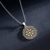 ROMANTICWORK Jerusalem Cross Necklace 925 Sterling Silver Jerusalem Cross Pendant