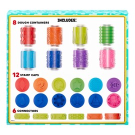 Wonder Factory Never Dry Dough Mega Box Set - Contains 8 Tubes of 59 ml Clay, Colourful Modelling Clay, Does Not Dry Out, Gluten-Free and Pleasant Smelling, Creative Toy for Children