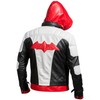 Superhero Bat Style Red Hood Men's Faux Leather Jacket +