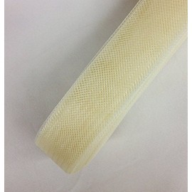 Top Trimming 1" Inch Soft Polyester Horsehair Braid, Selling Per Roll/22yards Ivory