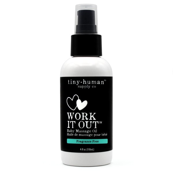 Work it Out Baby Massage Oil, Fragrance Free, Gentle, Soothing and Light, Bonding, Calming & Relaxing