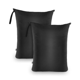 OTraki Wetbag Pack of 2 Reusable Wet Bag with Zip Waterproof Wet Bag Dirty Clothes Bag Organiser for Swimsuits, Beach Towel, Sportswear, black, Modern