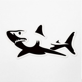 Decal Stickers of Shark Jaws Sea Fish Ocean Premium Indoor (No Waterproof) Vinyl Decal Stickers for Laptop Phone Accessory Helmet Car Window Mug Tuber Cup Door Wall Decoration ANDVER30a840aBL