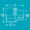 HAZET Hex Socket 900-21 | 12.5 mm Square Drive, Flat