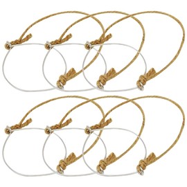 DOITOOL 6PCS Mason Jar Wire Hangers, Stainless Steel Wire Handles for Wide Mouth Mason Jar, Burlap Wire Hanger for Mason Jar Canning Jars, Hanging Jars, Jar Hanging Hook (86mm)