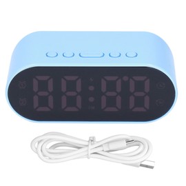 Alarm Clock LED Screen Temperature Display Simple Digital Desk Clocks with USB Cable for Bedroom Office Decoration Gift