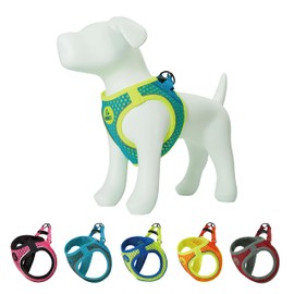 DOCO Dog Harness │ Athletica Puppy Harness for Small Dogs │ Heavy Duty No Choke Vest, Lightweight Reflective (Dogs Under 30 lbs) - Turquoise, Medium