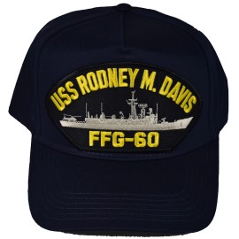 EC USS RODNEY M. DAVIS FFG-60 HAT - NAVY BLUE - Veteran Owned Business