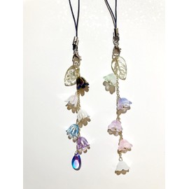 Y2K Aesthetic Phone Charms, Lily of the Valley Flower Butterfly Gold Fish Pendants, Cute Phone Charm Strap Accessories for Phone Bag Keychain Airpods Camera Decor Pins for backpacks (Lily of Valley)