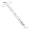 Tegg T-Square 30cm/12Inch Plastic Transparent T Ruler Double Side Measuring