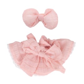 Doll Clothes, Pink Polyester Skirt with Bow Stylish Adorable Outfits Accessories Sets for One and Two Generations Doll