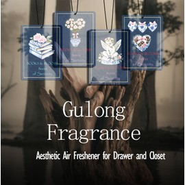 Forest Charger Blue Preppy Angel Rose Car Air Freshener (4 Pcs) – Floral Scented Hanging Freshener for Cars, Closet, Drawers – Girly Mirror Decor, Women's Car Accessories