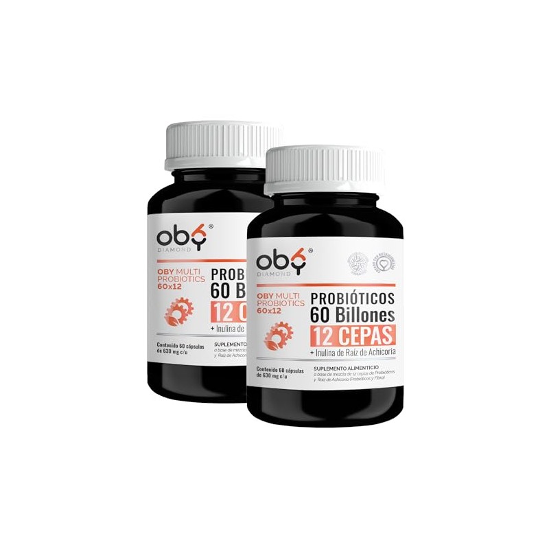 Probioticos 60 Billones de 12 Cepas + Prebioticos con Inulina