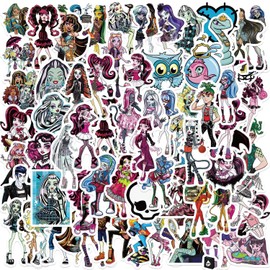 AUCEKO Monster High Sticker Pack of 70 Monster High Sticker Set Waterproof Vinyl Stickers for Laptop Children Cars Motorcycle Bicycle Skateboard Luggage Suitcase Computer Sticker Graffiti Decal