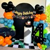 Monster Truck Birthday Banner Fire Cars Trucks Birthday Sign with