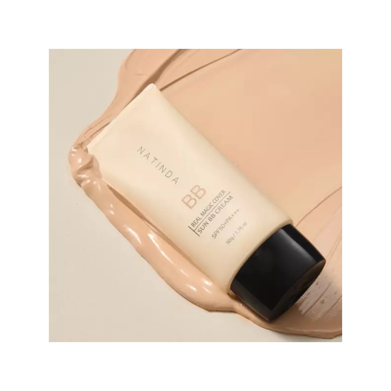 Natinda 나틴다 리얼 매직커버 선 비비크림 SPF50+ PA+++ 50g /톤보정