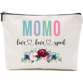 AcevedoDesign Momo Live Love Spoil Makeup Bag, Grandma Mother's Day Gifts From Grandchildren, Travel Bag, Momo Gift Idea Birthday, Momo Travel Bag, New Momo Gift