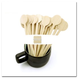 Perfect Stix Cocktail 6 Round -100ct Wooden Cocktail/Coffee Stirrers with Round Head, 6" (Pack of 100)